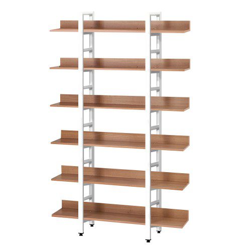 엘레나 5단1200 와이드 수납책장 화이트