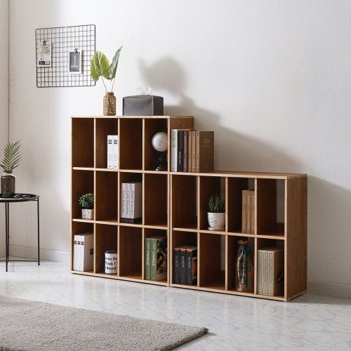 브루클린 원목 거실 책장인테리어 낮은책장 미니 월넛 엔틱 2단