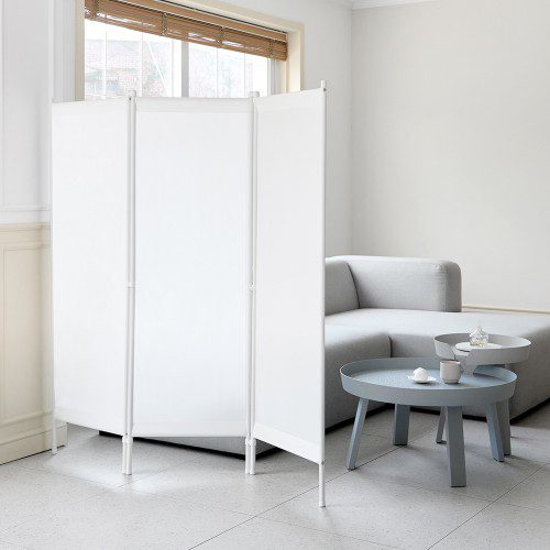 심플 가림막 사무실 칸막이 이동식 가벽 공간분리 파티션 3단 1500, 화이트