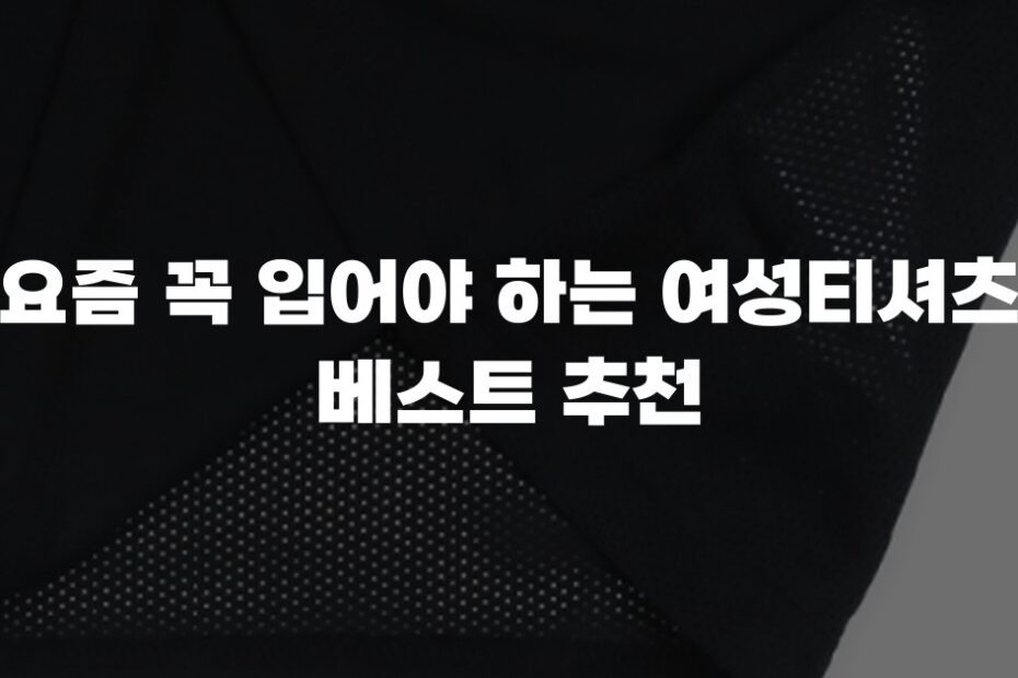 요즘 꼭 입어야 하는 여성티셔츠 베스트 추천