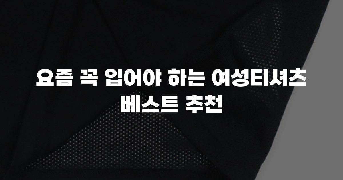 요즘 꼭 입어야 하는 여성티셔츠 베스트 추천