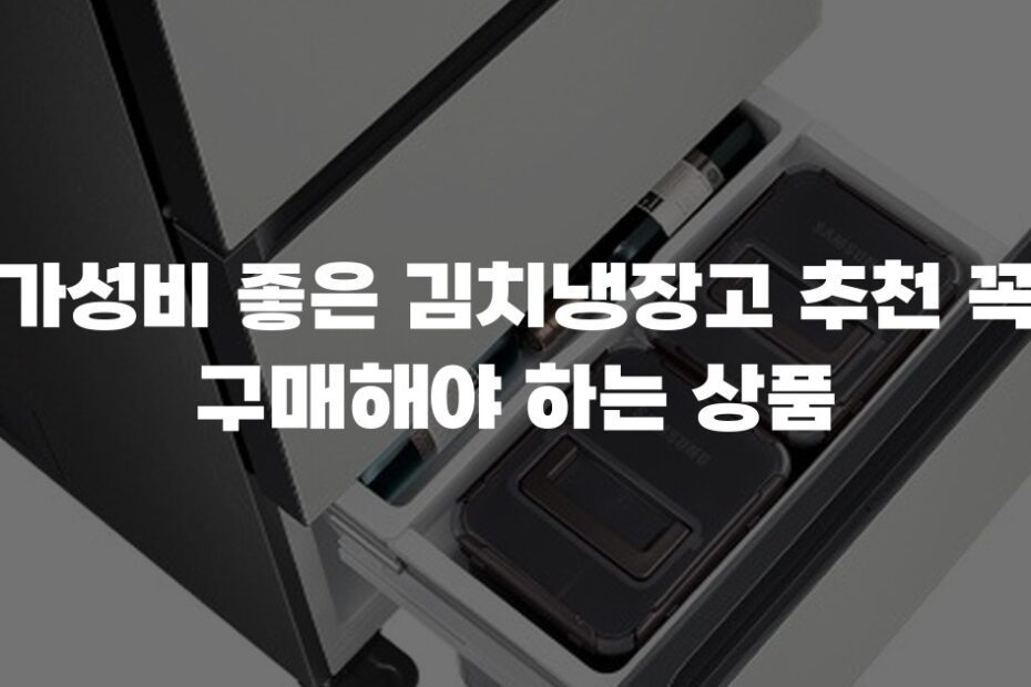가성비 좋은 김치냉장고 추천 꼭 구매해야 하는 상품