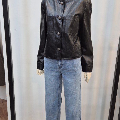쉬즈미스 노카라 페이크 레더 간절기 가죽자켓 25년 112040
