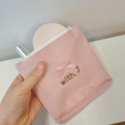 어린이집파우치 자수 방수 유치원 준비물 지퍼 파우치 보조가방