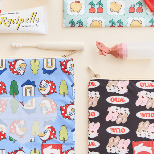 오우아스튜디오 어린이집 방수 투명 보냉 약 파우치 준비물 4종 베이직파우치 2종 코니베이지