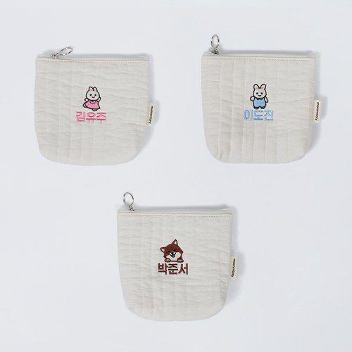 어린이집 약파우치 유치원 방수 이니셜 다용도파우치 생일답례품 준비물