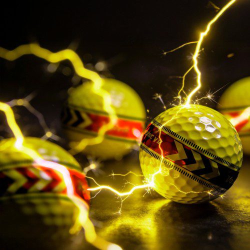 볼빅 골프공 하이퍼 소닉 V12 라이트닝 옐로우 고반발 컬러볼 3피스 12개입, 1개