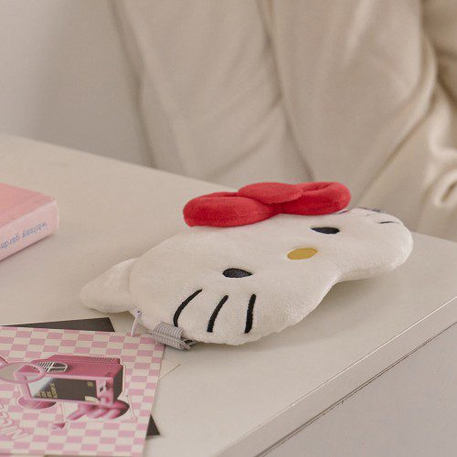 잉코 산리오 헬로키티 USB 온열안대 눈찜질기 다회용 수면 안구건조 세탁가능