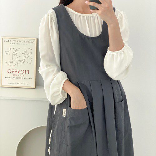 한스데이 방수 장금이 원피스 카페 공방 플로리스트 네일샵 앞치마