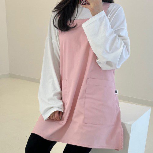 [미소쌤] 젤리 앞치마 어린이집 유치원 빅사이즈 카페 원피스 미용 보육교사