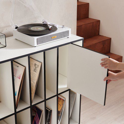 바스포르 뮤트 E0등급 거실 틈새 모듈 높은 2단 다용도 슬림 수납장 400