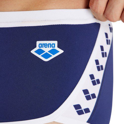 아레나 남성 아이콘 솔리드 로웨이스트 스퀘어 레그 사각 수영복 Navy/White, 40