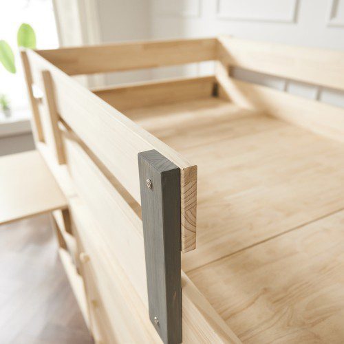 우드베 유아 낮은 벙커침대 벙커형 침대책상 일체형 세트