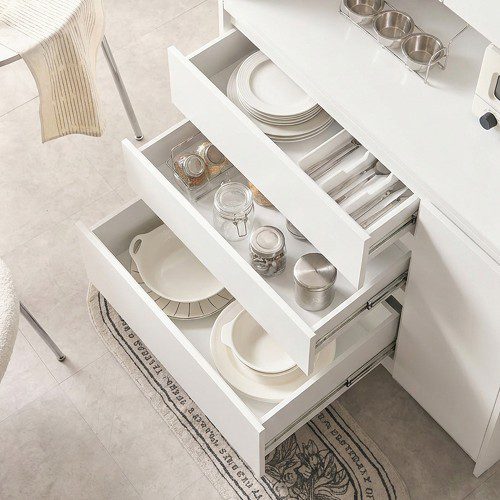 리센트 하모니 화이트 주방 냉장고 수납장 1010 상부장세트