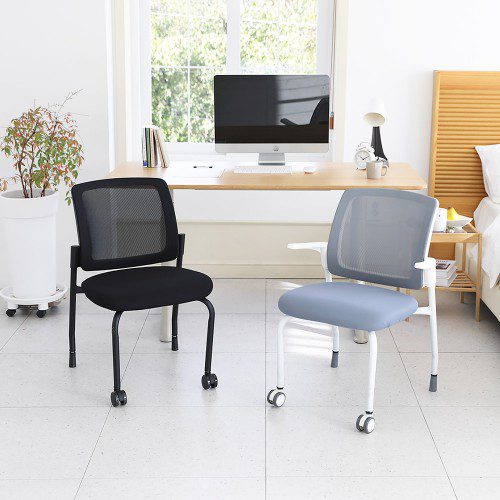 린백토리 LTH21S 학생 바퀴없는 편안한 공부 책상 사무실 회의실 블랙 메쉬의자