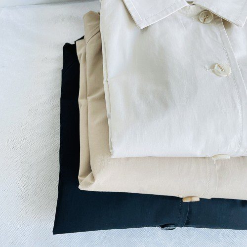 하프코트 여성 바바리 트렌치 싱글 반 코트