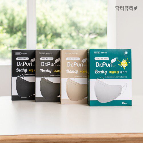 닥터퓨리 KFAD 비키 비말차단 새부리형 마스크 25매 대형, 화이트, 2개