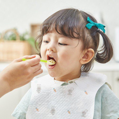 아가짱 일회용 아기 방수 턱받이 100매, 채소, 1개